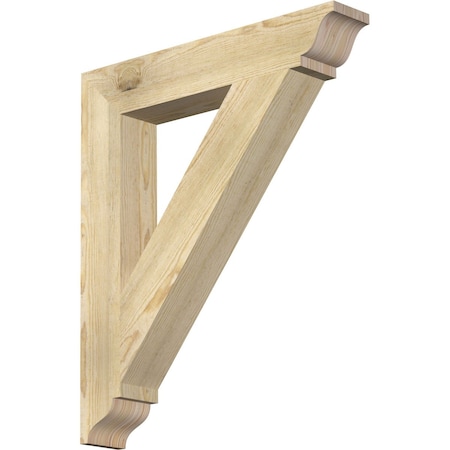 Ekena Millwork Traditional Traditional Rough Sawn Bracket, Douglas Fir, 4"W x 24"D x 28"H BKT04X24X28TRA01RDF